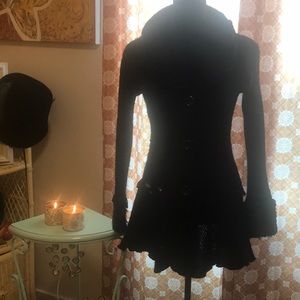 Black Ruffle Embellished Sweater